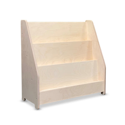 Montessori boekenkast kinderkamer | 3 tredes - blank - toddie.nl