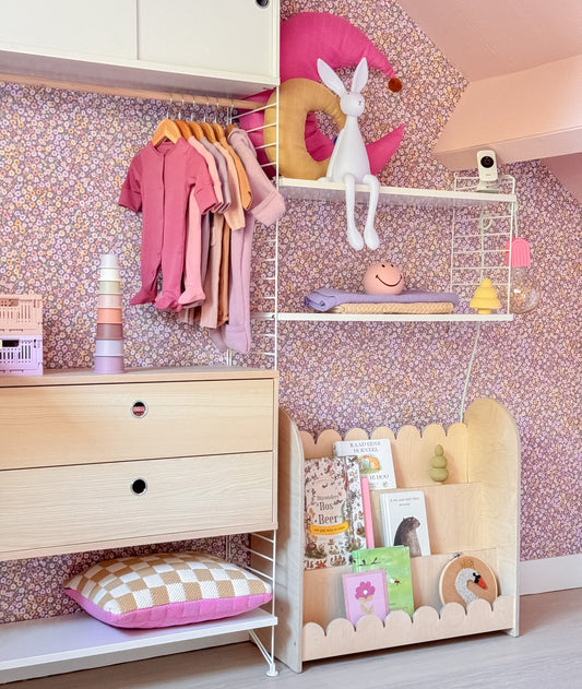 Bubble Montessori bokhylle til barnerommet | 3 trinn - ubehandlet