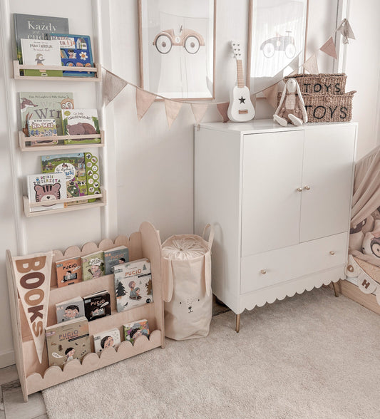 Bubble Montessori bokhylle til barnerommet | 3 trinn - ubehandlet