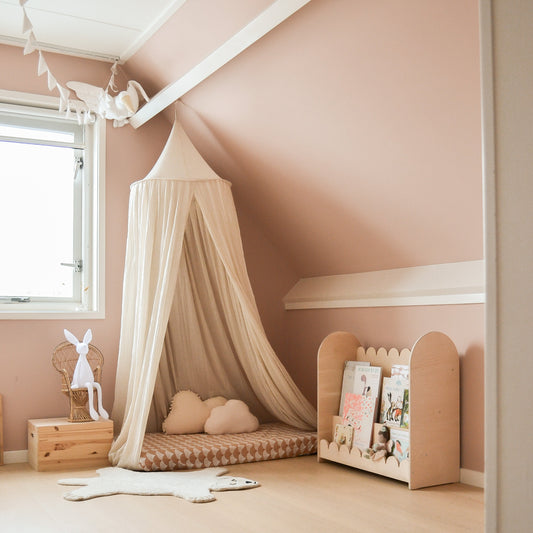 Bubble Montessori bokhylle til barnerommet | 3 trinn - ubehandlet