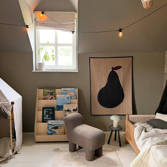 Moodie montessori bokhylle til barnerommet | 4 hyller - ubehandlet