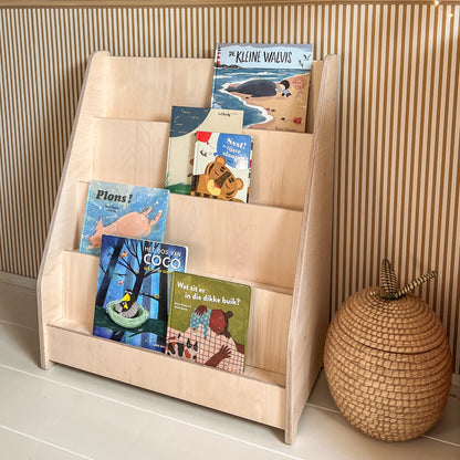 Moodie montessori bokhylle til barnerommet | 4 hyller - ubehandlet