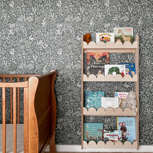 Bubble Montessori bokhylle til barnerommet | 4 hyller - ubehandlet