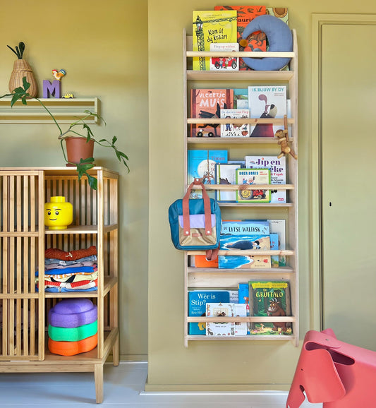 Shelfie montessori boekenrek kinderkamer | 5 planken - blank - toddie.nl ®