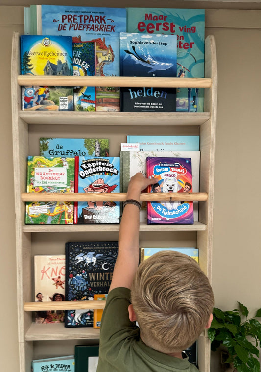 Shelfie montessori bokhylle til barnerommet | 6 hyller - ubehandlet