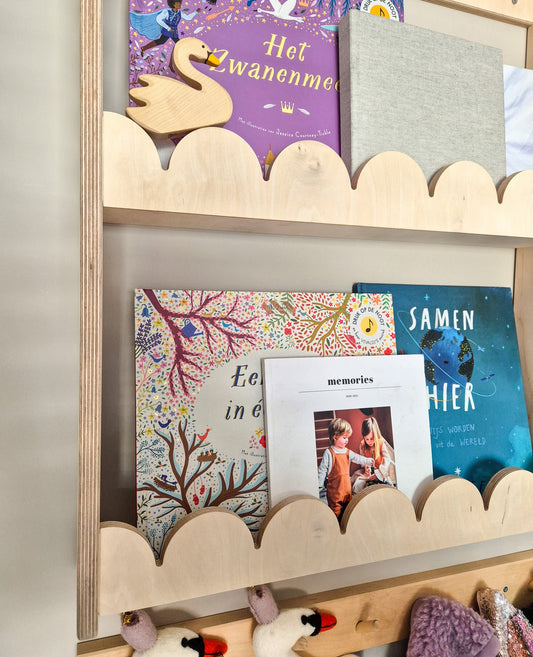 Bubble Montessori bokhylle til barnerommet | 3 hyller - ubehandlet