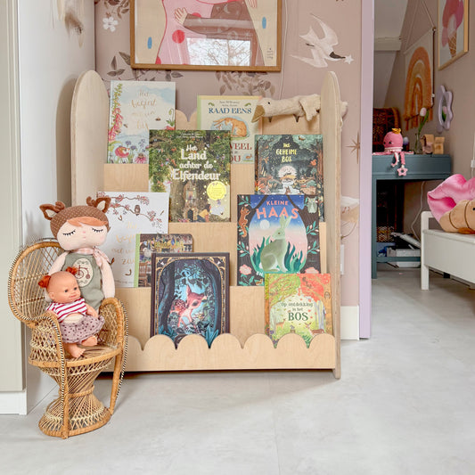 Bubble Montessori bokhylle til barnerommet | 4 hyller - ubehandlet