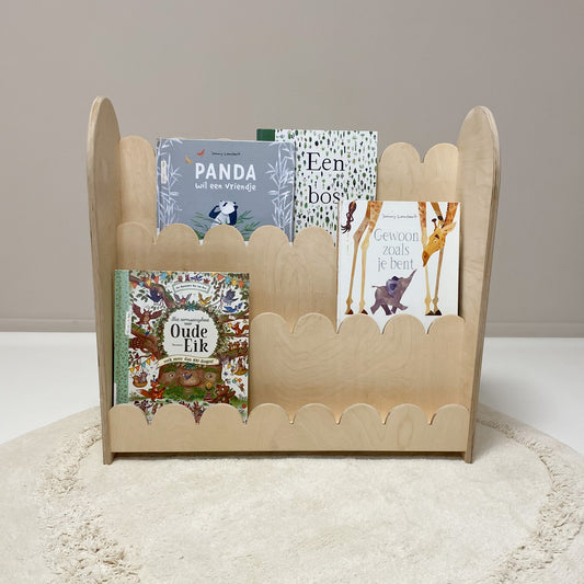 Bubble Montessori bokhylle til barnerommet | 3 hyller - ubehandlet - all bubble