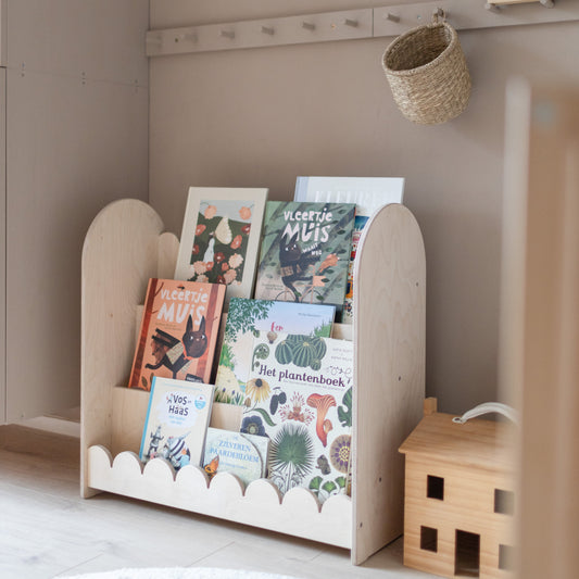 Bubble Montessori bokhylle til barnerommet | 3 trinn - ubehandlet
