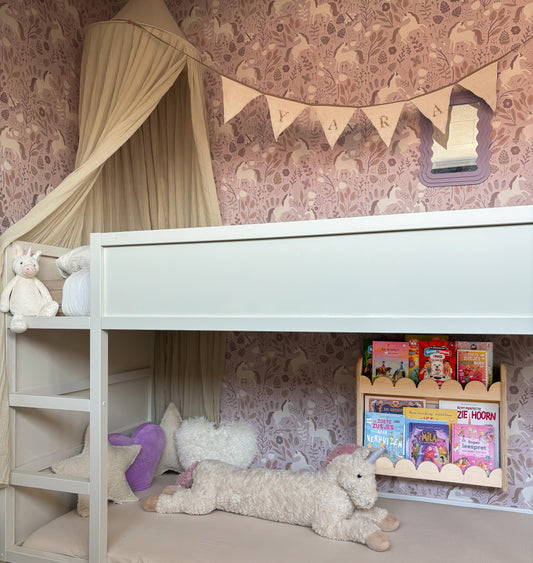 Bubble Montessori bokhylle til barnerommet | 2 hyller - ubehandlet