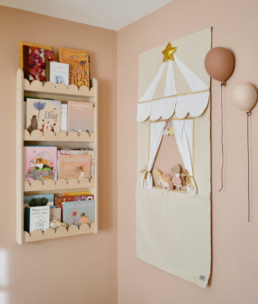 Bubble Montessori bokhylle til barnerommet | 4 hyller - ubehandlet