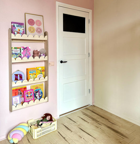 Bubble Montessori bokhylle til barnerommet | 4 hyller - ubehandlet