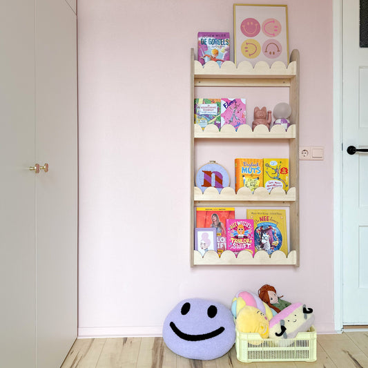Bubble Montessori bokhylle til barnerommet | 4 hyller - ubehandlet