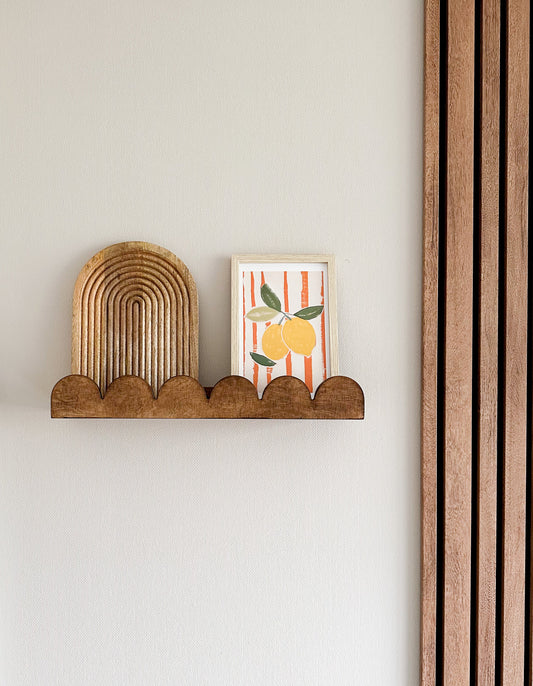 Bubble Montessori bokhylle til barnerommet | 1 hylle - wenge beiset