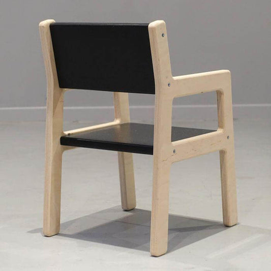 Houten kinderstoeltje 1-3 jaar | Zwart - toddie.nl