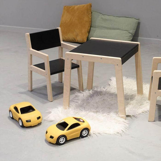 Houten kindertafeltje 1-3 jaar | Zwart - toddie.nl