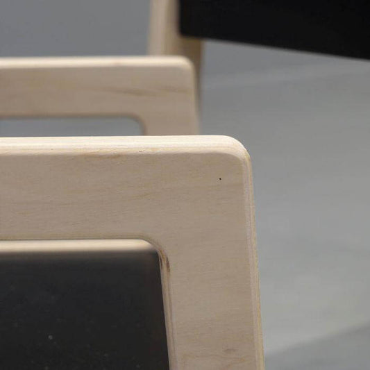 Houten kindermeubelsetje 1-3 jaar | Zwart | Tafeltje + 2 stoeltjes - toddie.nl