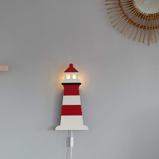 Houten wandlamp vuurtoren | Lighthouse - toddie.nl
