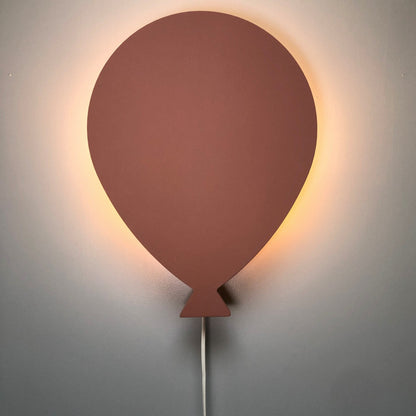 Houten wandlamp kinderkamer | Ballon - terra roze - toddie.nl ®