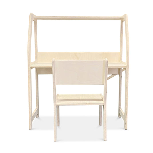 Moodie montessori skrivebord i tre til barnerommet 2-7 år | Med stol - ubehandlet