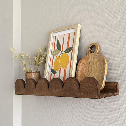 Bubble Montessori bokhylle til barnerommet | 1 hylle - wenge beiset