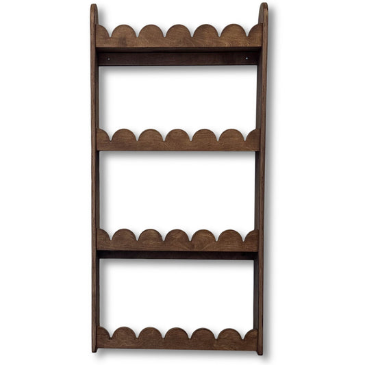 Bubble Montessori bokhylle til barnerommet | 4 hyller – beiset i wengé