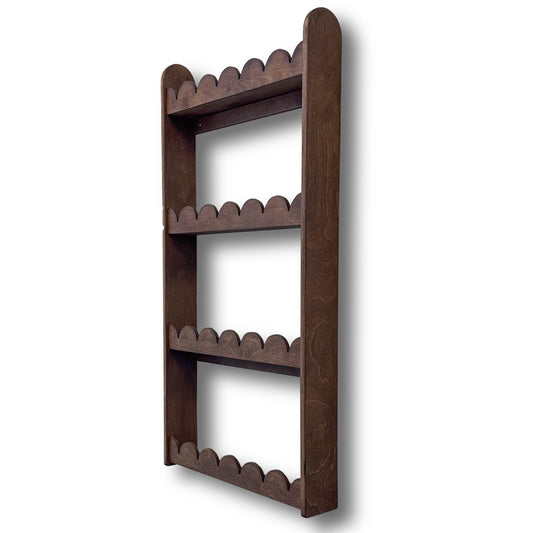 Bubble Montessori bokhylle til barnerommet | 4 hyller – beiset i wengé