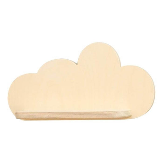 Grote blank houten wandplank XL wolk, plank kinderkamer | Wolkie - toddie.nl