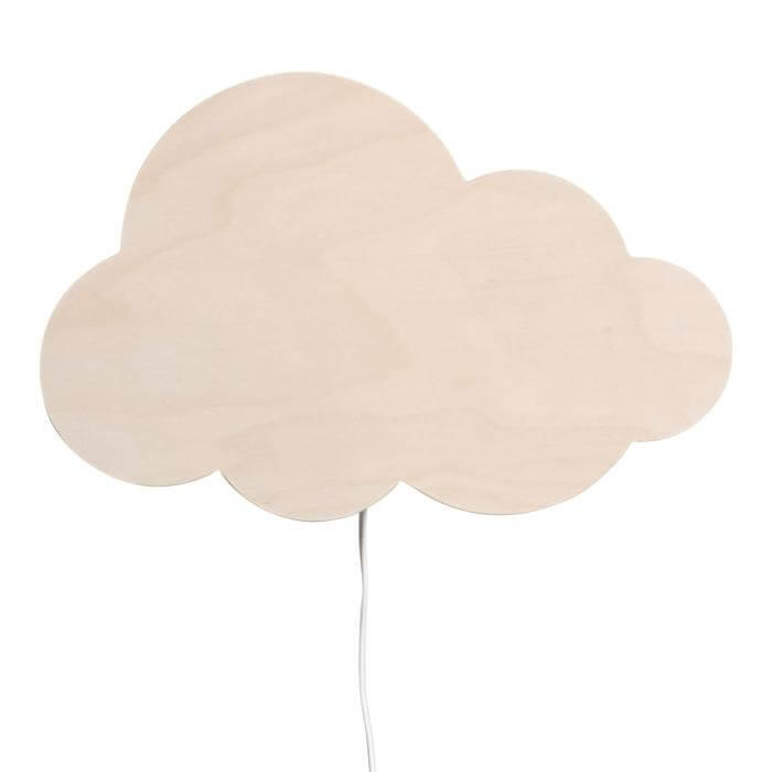 Houten wandlamp kinderkamer | Wolkie - Multiplex - toddie.nl