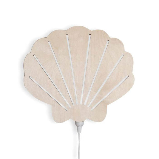 Houten wandlamp kinderkamer | Schelp - toddie.nl
