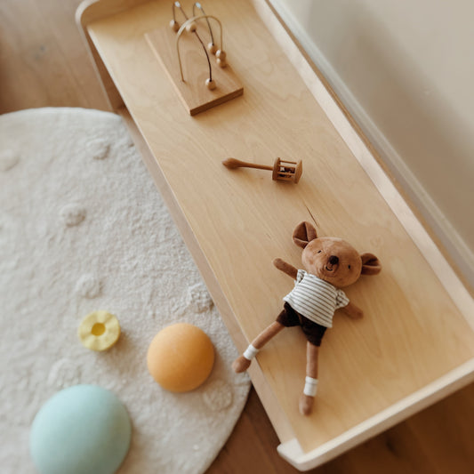 Jollie montessori oppbevaringsskap for leker | Bokhylle med 2 hyller - Ubehandlet