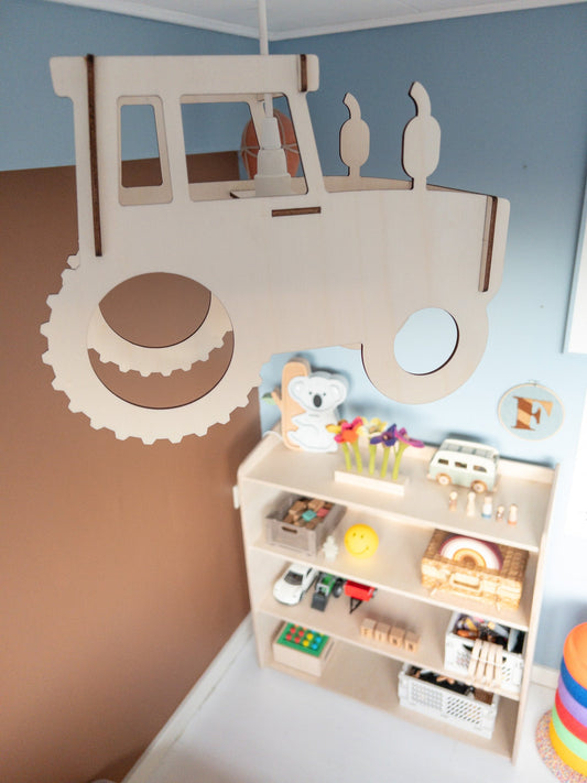 Pendellampe i tre til barnerommet | Traktor - ubehandlet