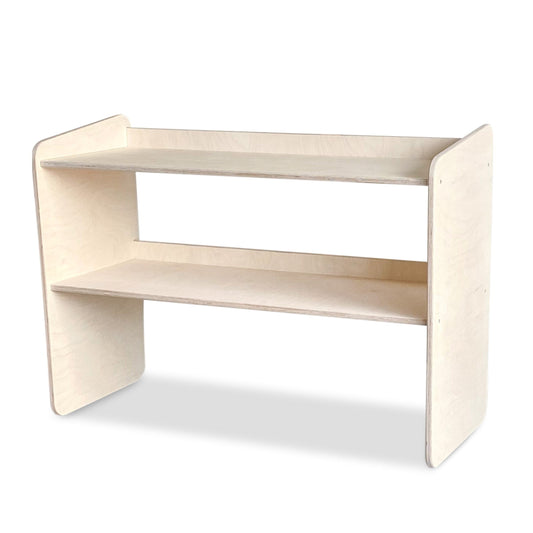 Jollie montessori oppbevaringsskap for leker | Bokhylle med 2 hyller - ubehandlet