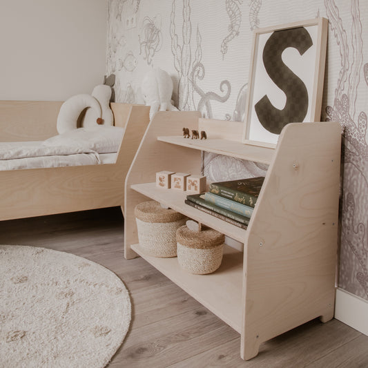 Moodie montessori speelmeubel | Kinderopbergmeubel 3 planken - blank - toddie.nl ®