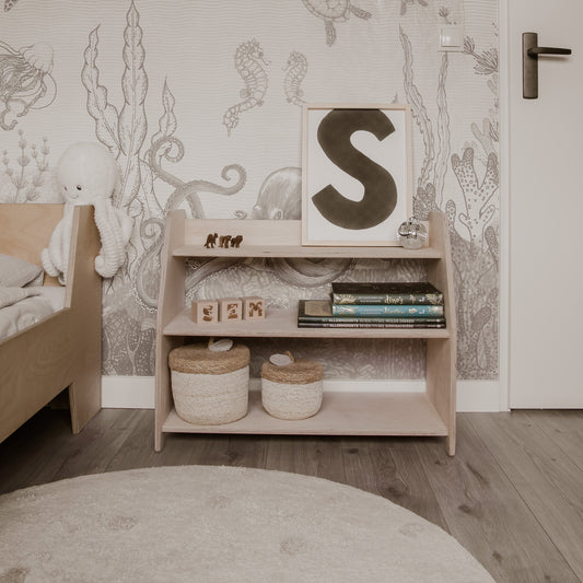 Moodie montessori speelmeubel | Kinderopbergmeubel 3 planken - blank - toddie.nl ®