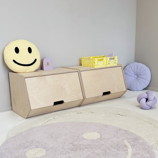 Stowie Stabelbar oppbevaringsboks med lokk - ubehandlet