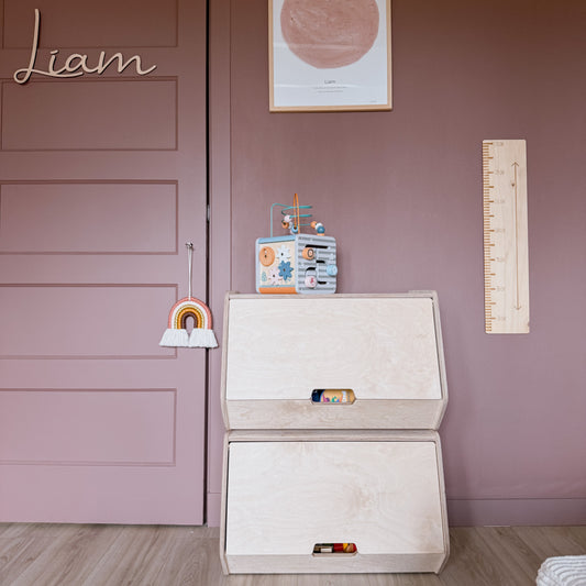 Stowie Stabelbar oppbevaringsboks med lokk - ubehandlet