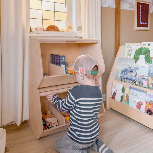 Stowie Stabelbar oppbevaringsboks med lokk - ubehandlet