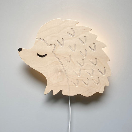 Houten wandlamp kinderkamer | Egel - toddie.nl