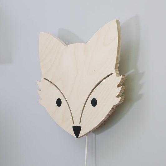 Houten wandlamp kinderkamer | Vos - toddie.nl